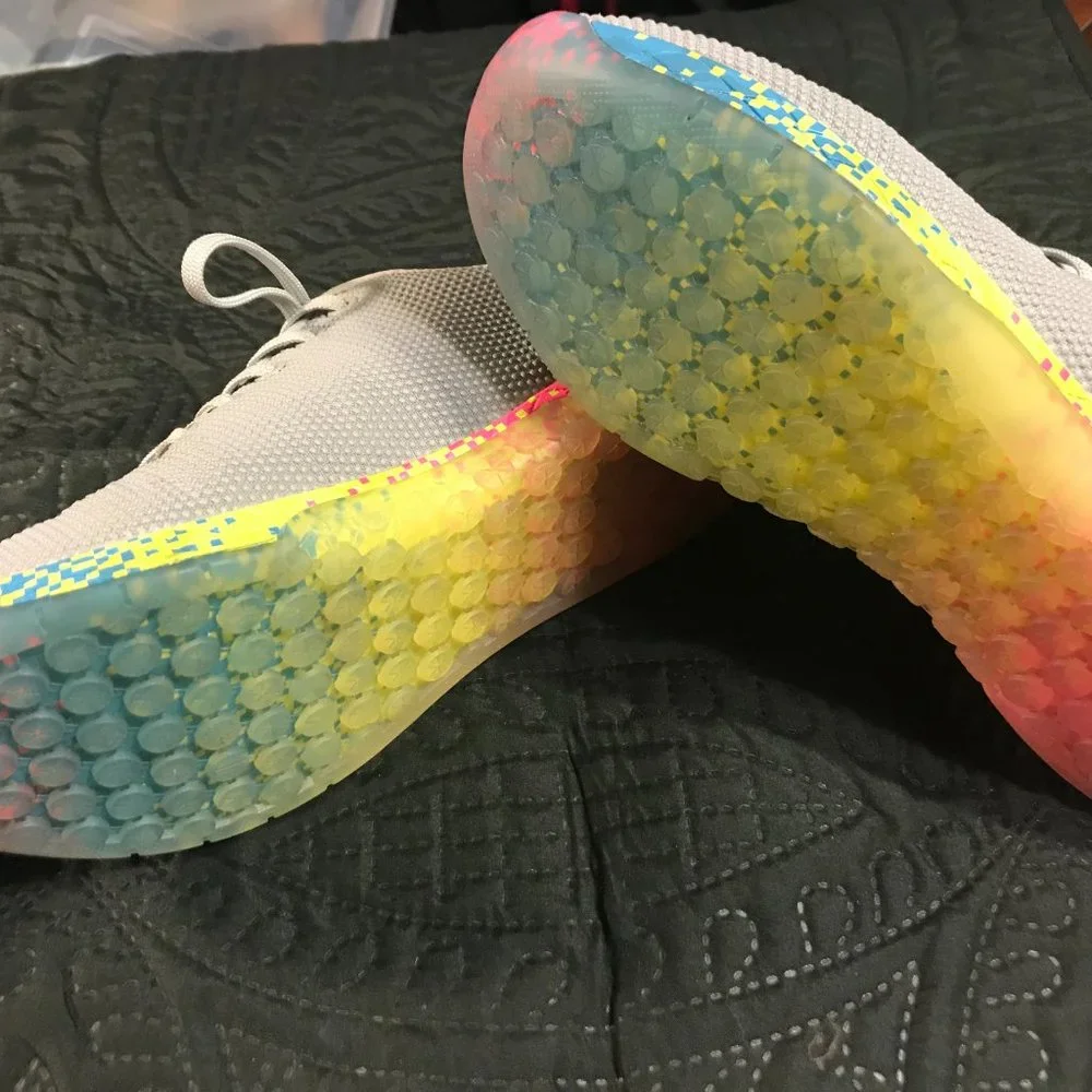 NOBULL Gray Low-Top Trainers with Neon Gradient Sole